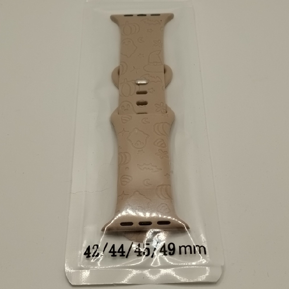 Beige Silicone Watch Band for Smartwatches